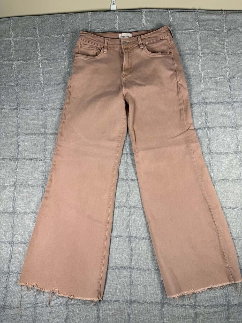 Dear John Women Size 30 Pink Wide Leg Raw Hem Jeans